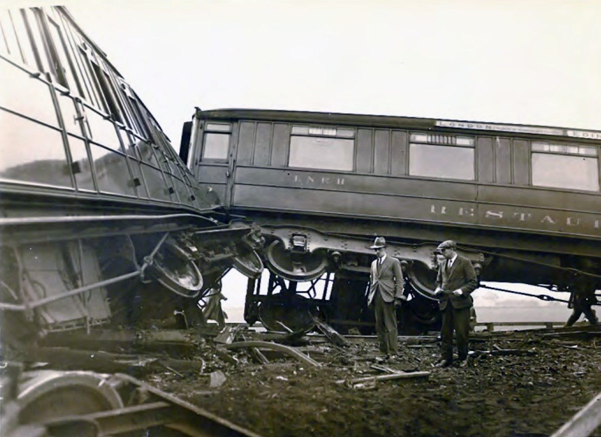 The derailment of the Flying Scotsman / Image courtesy of the Working Class Movement Library